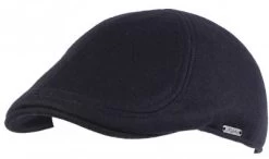 Sixpence / Flat Cap - Wigéns Pub Cap Melton Wool (Sort)