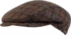 Sixpence / Flat Cap - Wigéns Ivy Slim Cap Harris Tweed Wool (Olive)