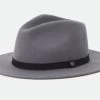 Hatte - Brixton Messer Packable Fedora (charcoal)