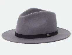 Hatte - Brixton Messer Packable Fedora (charcoal)