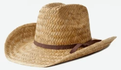 Hatte - Brixton Houston Cowboy Straw (natur)