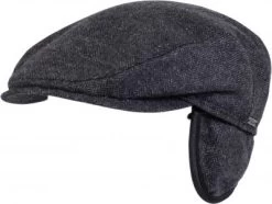 Sixpence / Flat Cap - Wigéns Ivy Slim Earflap Wool Cap (sort)