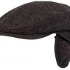 Sixpence / Flat Cap - Wigéns Ivy Slim Earflap Shetland Wool Cap (brun)
