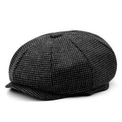 Sixpence / Flat Cap - Gårda Groton Newsboy (sort)