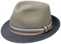 Hatte - Stetson Licano Toyo Trilby (blå/grå)