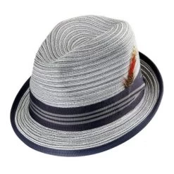 Hatte - Multi-Stripe Trilby (blå)