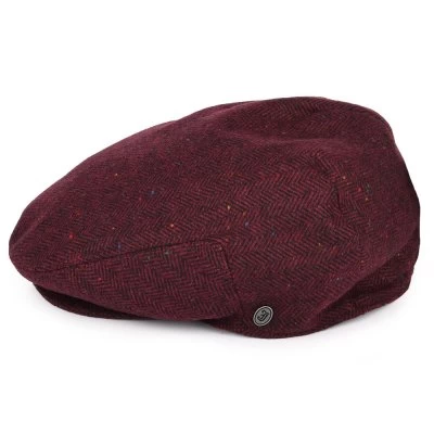 Sixpence / Flat Cap - Jaxon Hillcrest Herringbone Flat Cap (burgunder) 2 Sixpence / Flat Cap - Jaxon Hillcrest Herringbone Flat Cap (burgunder) - Billede 2