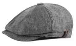 Sixpence / Flat Cap - Gårda Granton Newsboy Cap (mørkegrå)