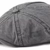 Sixpence / Flat Cap - Gårda Bowes Cotton Newsboy Cap (grå)