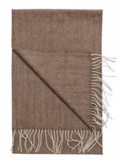 Halstørklæder - Amanda Christensen Wool Scarf Herringbone (Camel)