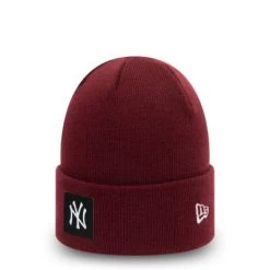 Beanies - New Era New York Yankees Patch Cuff Beanie (Bordeaux )