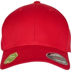 Caps - Flexfit Organic Cotton Cap (rød) -Mode Hat 6277oc 00199.flexfit organic cotton red cap rod keps