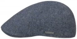 Sixpence / Flat Cap - Stetson Texas Woolrich Herringbone (blå)