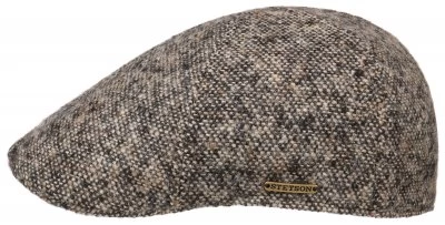 Sixpence / Flat Cap - Stetson Texas Donegal Wool Tweed (beige-sort) 1 Sixpence / Flat Cap - Stetson Texas Donegal Wool Tweed (beige-sort)