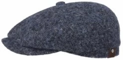 Sixpence / Flat Cap - Stetson Hatteras Donegal Wool Tweed (blå)