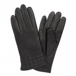 Handsker - HK Women's Hairsheep Leather Glove With Wool Lining (Sort)