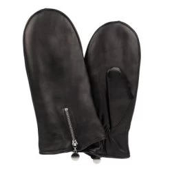 Handsker - HK Women's Hairsheep Leather Mittens With Wool Pile Lining (Sort)