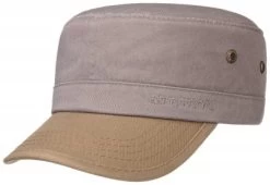 Sixpence / Flat Cap - Stetson Army Cap Cotton (grå-khaki)