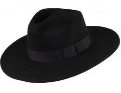 Hatte - Jaxon The Author Wide Brim Fedora Hat (sort)