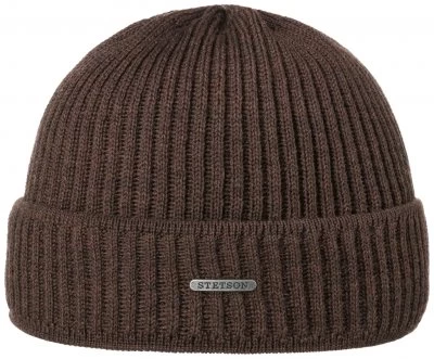 Beanies - Stetson Ambler Merino Beanie (brun) 1 Beanies - Stetson Ambler Merino Beanie (brun)