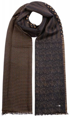 Halstørklæder - Stetson Wool Patchwork Scarf (blå)
