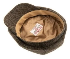 Sixpence / Flat Cap - CTH Ericson Alan Sr. Harris Tweed (grøn) -Mode Hat alansr.htg cth alan.sr harris tweed green gron gubbkeps 3