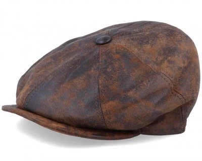 Sixpence / Flat Cap - MJM Blue Line Leather (brun) 1 Sixpence / Flat Cap - MJM Blue Line Leather (brun)