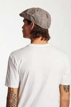 Sixpence / Flat Cap - Brixton Brood (taupe Plaid) -Mode Hat brood snap cap 00006 taupl 12