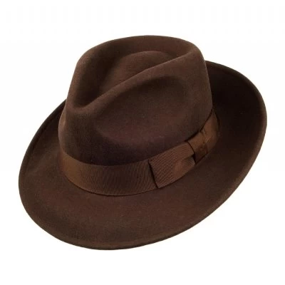 Hatte - Jaxon Crushable C-Crown Fedora (brun) 2 Hatte - Jaxon Crushable C-Crown Fedora (brun) - Billede 2