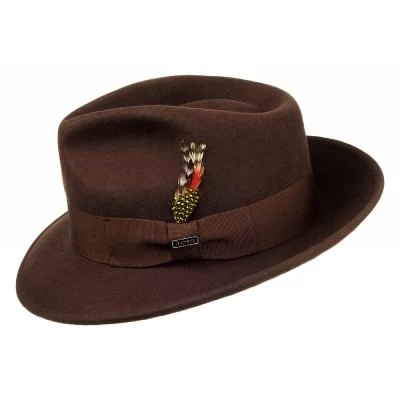 Hatte - Jaxon Crushable C-Crown Fedora (brun) 3 Hatte - Jaxon Crushable C-Crown Fedora (brun) - Billede 3