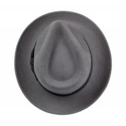 Hatte - Jaxon Crushable C-Crown Fedora (grå) -Mode Hat c crowngra3