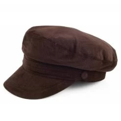 Sixpence / Flat Cap - Jaxon Hats Corduroy Fiddler Cap (brun)