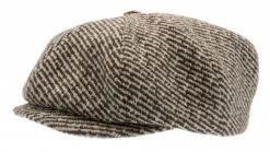 Sixpence / Flat Cap - CTH Ericson Branson Diagonal Stripe (brun)