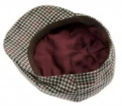 Sixpence / Flat Cap - CTH Ericson Fraser Sr (sort-rød) -Mode Hat cthfraser3