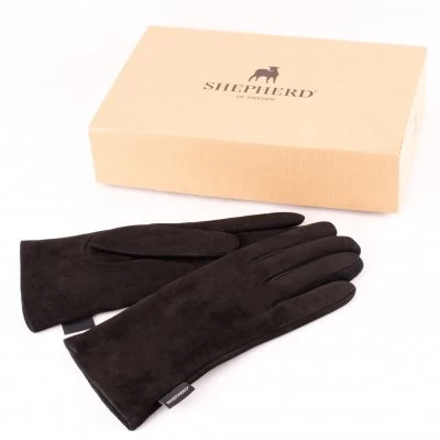 Handsker - Shepherd Women's Estelle Suede Gloves (Sort) 3 Handsker - Shepherd Women's Estelle Suede Gloves (Sort) - Billede 3