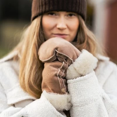 Handsker - Shepherd Furuvik Sheepskin Mittens (Begie) 2 Handsker - Shepherd Furuvik Sheepskin Mittens (Begie) - Billede 2