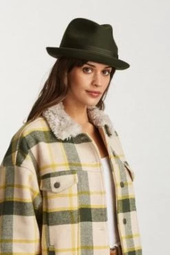 Hatte - Brixton Gain (moss) -Mode Hat gain fedora 00001 mosss 14