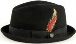 Hatte - Brixton Gain Fedora Wool (sort)