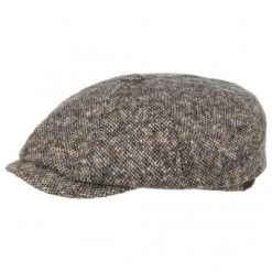 Sixpence / Flat Cap - Stetson Hatteras Donegal Tweed (blå Mix)