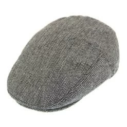 Sixpence / Flat Cap - Jaxon Herringbone Flat Cap (grå)