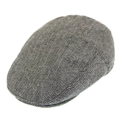 Sixpence / Flat Cap - Jaxon Herringbone Flat Cap (grå) 1 Sixpence / Flat Cap - Jaxon Herringbone Flat Cap (grå)