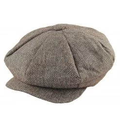 Sixpence - Jaxon Herringbone Big Apple Cap (brun)