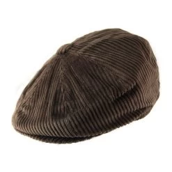 Sixpence / Flat Cap - Jaxon Hats Corduroy Newsboy Cap (brun) -Mode Hat jaxoncorduroynewsboybrun