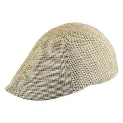 Sixpence / Flat Cap - Jaxon Hats Houndstooth Duckbill Flat Cap (natur)