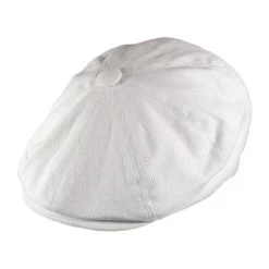 Sixpence / Flat Cap - Jaxon Hats Pique Cotton Knit Newsboy Cap (hvid)