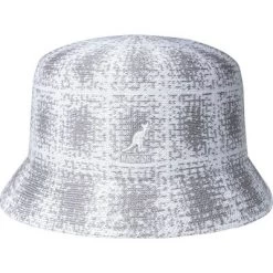Hatte - Kangol Grunge Bucket (grå/hvid)