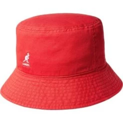 Hatte - Kangol Washed Bucket (rød)