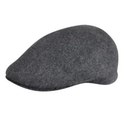 Sixpence / Flat Cap - Kangol Seamless Wool 507 (mørkegrå)