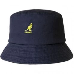 Hatte - Kangol Washed Bucket (marineblå)