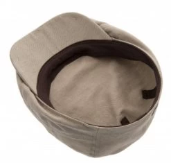 Sixpence / Flat Cap - CTH Ericson Lucas Slub (khaki/beige) -Mode Hat lucasslubkhaki3